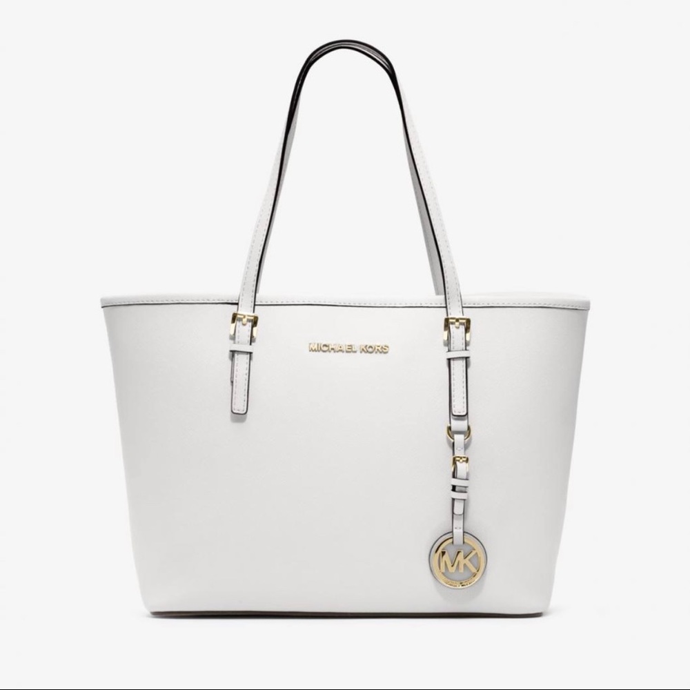 MICHAEL KORS White Jet Set Small Travel Tote